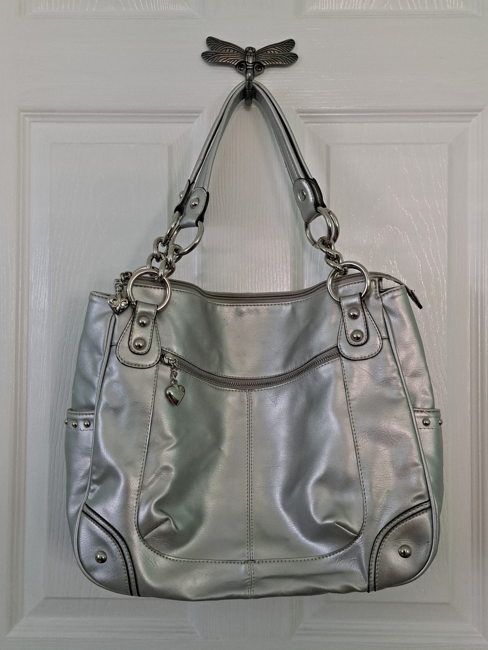 Silver Metallic Shoulder Bag